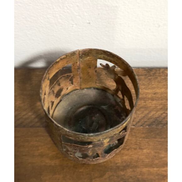 Rustic, Metal, Moose, Cutout, Distressed, Votive, Candle Holder, Cabin Decor - Picture 7 of 8